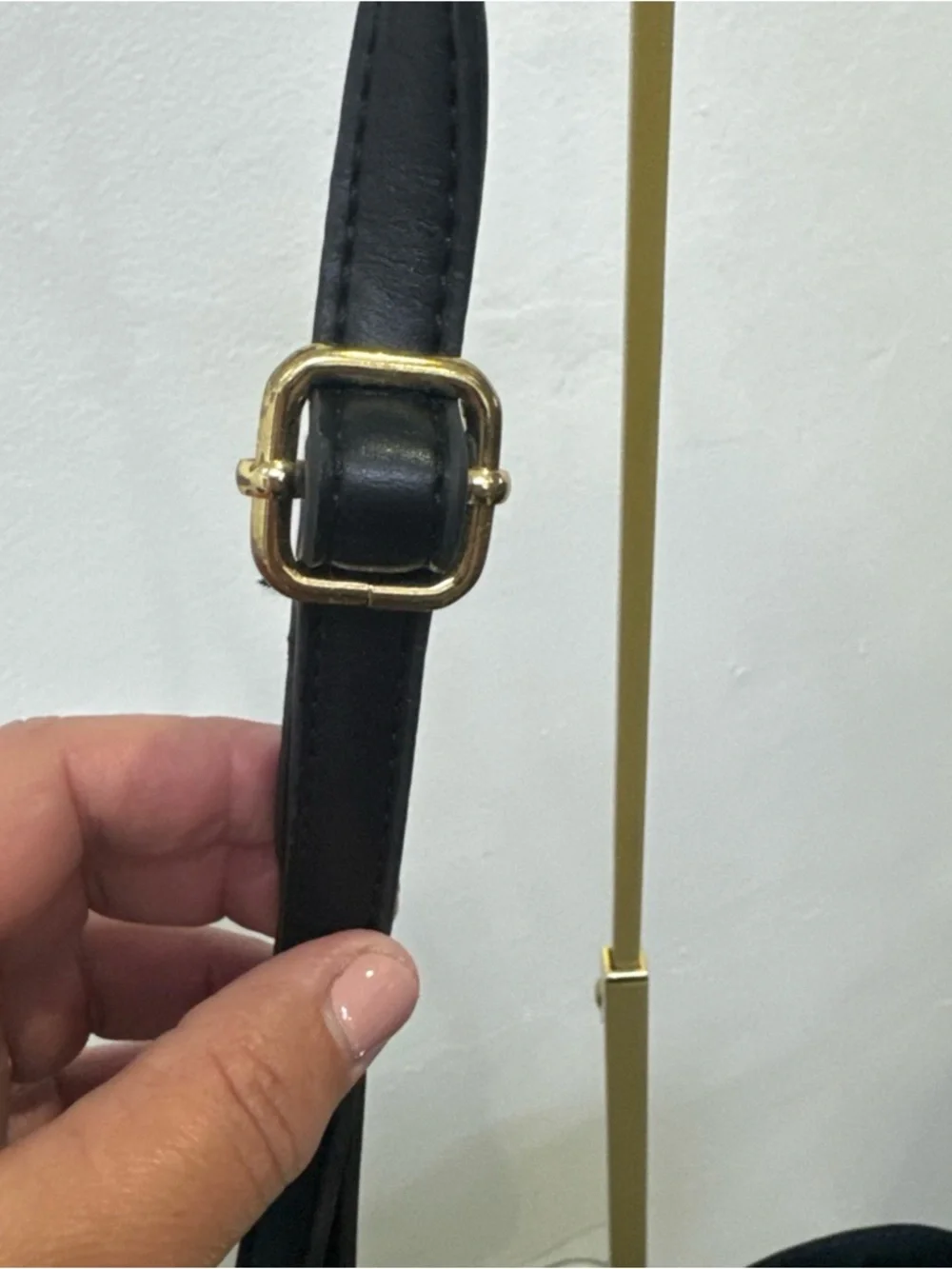 Tommy Hilfiger Black Crossbody with Gold Chain Accent